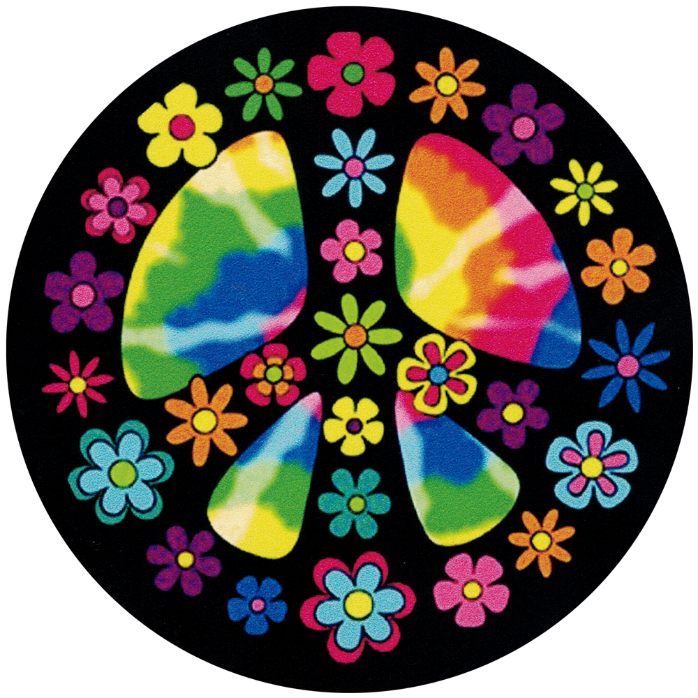 Hippie Hand Peace Sign Embroidery