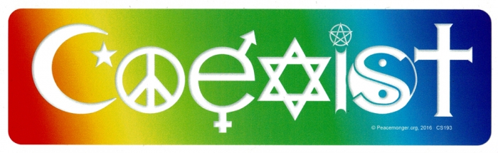 Image result for coexist sticker