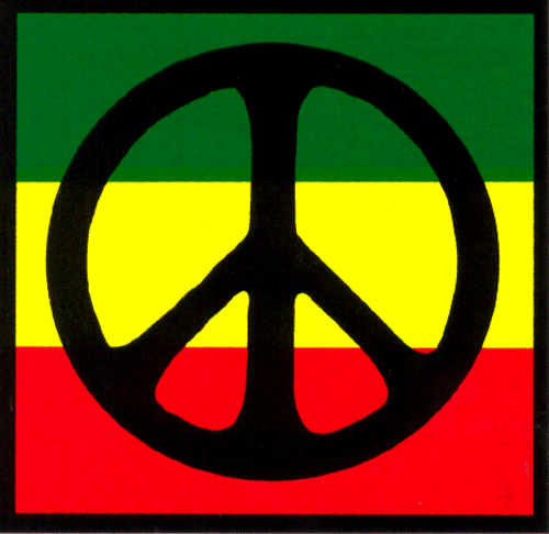 peace sign over rasta colors small bumper sticker free downloadable gift certificates