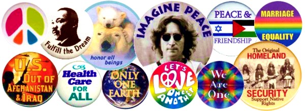 Buttons - Pins - Huge Selection including Coexist, Peace Buttons - Pins - Huge Selection including Coexist, Peace